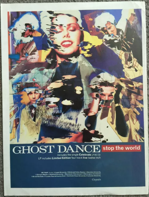 GHOST DANCE - STOP THE WORLD 1989 Full page UK magazine ad