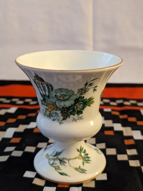 Crown Staffordshire England Kowloon feiner Knochen China Urne Vase Miniatur Posy 9 cm