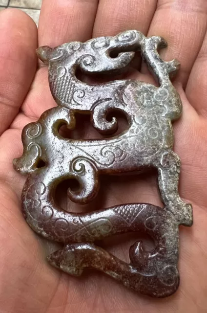 chinese antique jade.  Warring States.  Width 3 inches