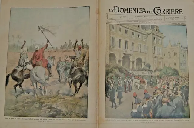 Domenica del corriere 1912-34 MORTE DELLA DUCHESSA DI GEVOVA - CARABINIERI