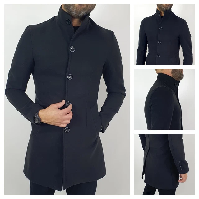 Giubbotto Uomo Invernale Coreana Giacca Slim  Giubbino Nero Elastico s,m,l,xl