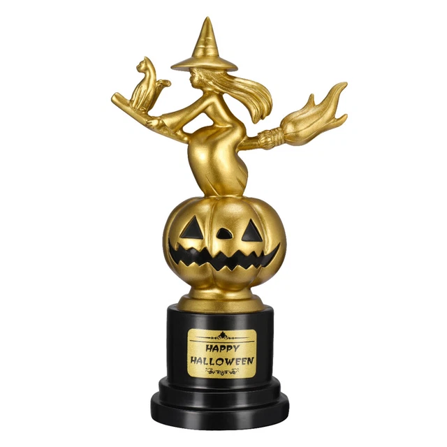 Trophée Des Enfants Sorcière D'or Récompenses Du D'halloween Articles Fête