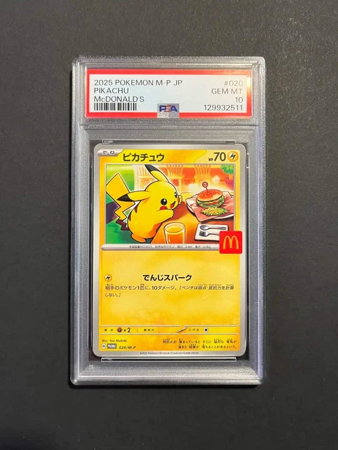 PSA 10 PIKACHU 020/M-P McDonald's Promo Card 2 Sequential 2 Set Pokemon Japonais EUR 208,22 - FR