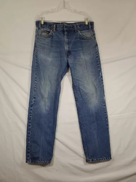 VTG Levi's 505 Jeans Mens 80's Orange Tab 36x30 Med Wash Straight Leg Mid Rise