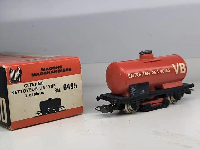 Lot De 3 Wagons Marchandises Jouef HO : Tombereau, Citerne, Nettoyeur Voie - Boîtes D'origine