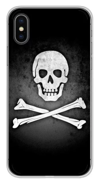 Printed silicone case compatible with Apple iPhone XS Max Pirate Flag