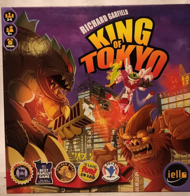King of Tokyo Richard Garfield Board Game 2014 w/ Power Up! And Halloween