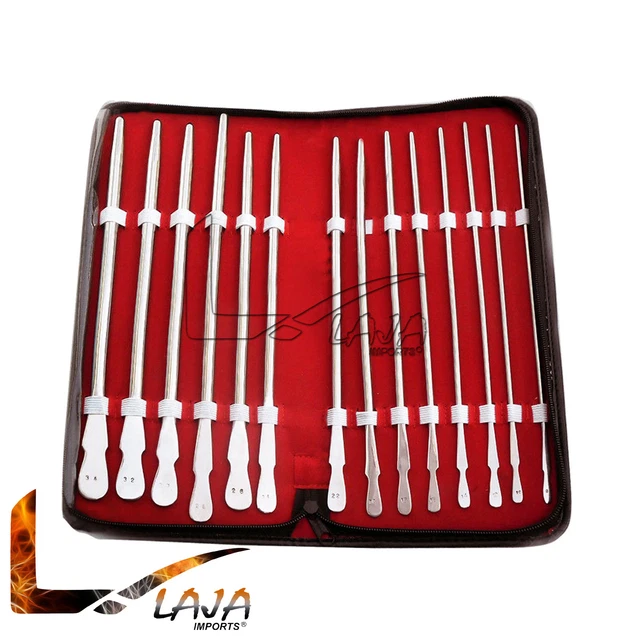 14 Pieces Set of Dittel Urethral Sounds Gynecology Surgical Stainless Steel 14 Pieces Set of Dittel Urethral Sounds Gynecology Surgical Stainless Steel