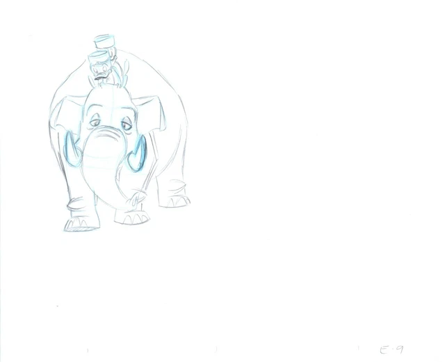 DUCKTALES WALT DISNEY Rough Production Animation Cell Drawing 1987-1990 ...