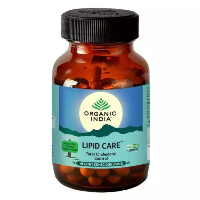 Organic India Lipidcare Capsules - Contrôle du Cholestérol 60 Capsules