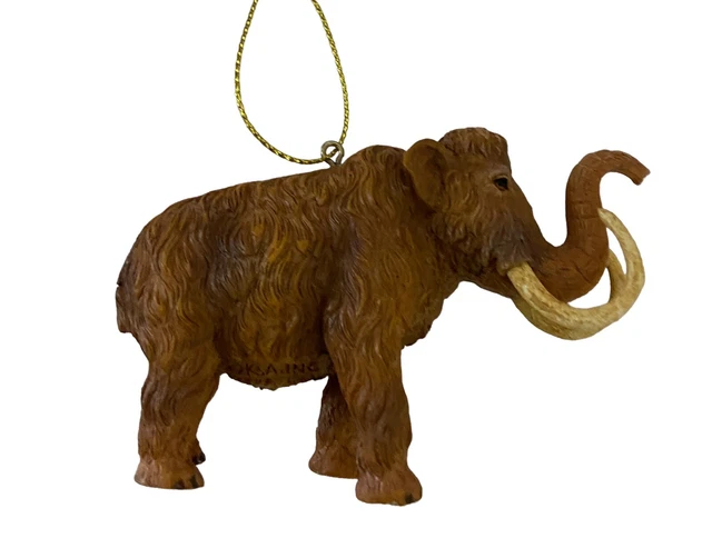 Kurt Adler Resin Wooly Mammoth Dinosaur Christmas Ornament C8284 NWT