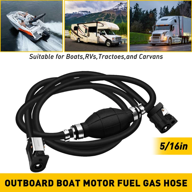 Marine Outboard Boat Motor Fuel/Gas Hose Line Assembly 5/16" with Primer Bulb Marine Outboard Boat Motor Fuel/Gas Hose Line Assembly 5/16" with Primer Bulb