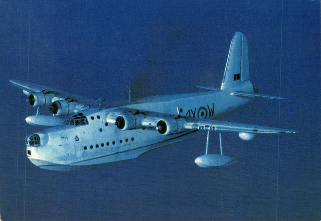 Airplane Short S.25 Sunderland V PP 117 Flying Boat Vintage Postcard BS.13