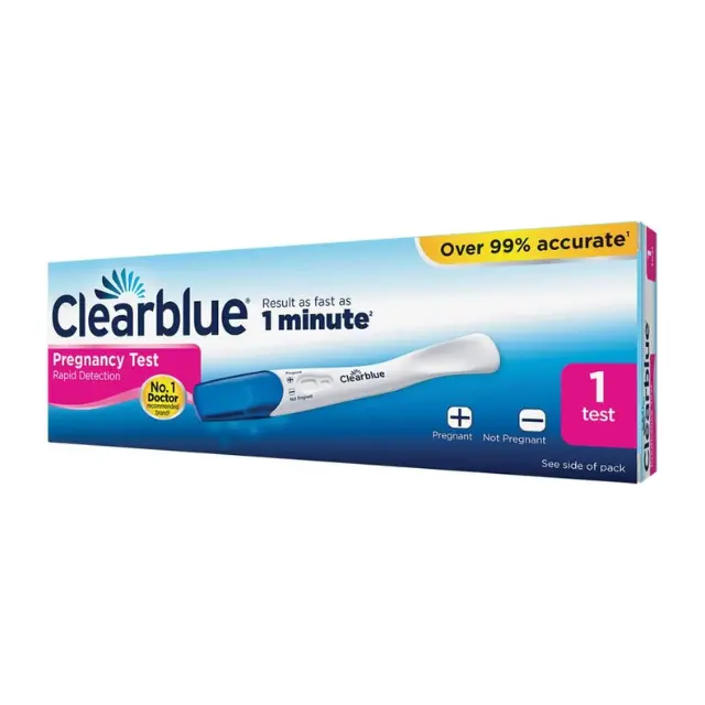 Clearblue Pregnancy Test Rapid Detection 1 Test,  1 Minute Results - Brand New