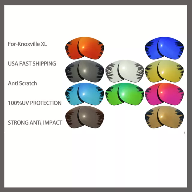 Replacement Polarized Lenses for-Electric Knoxville XL Sunglasses Anti-Scratch