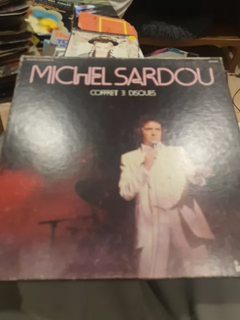 MICHEL SARDOU coffret 3 disques Lp vinyles 33T  Impact 6993080