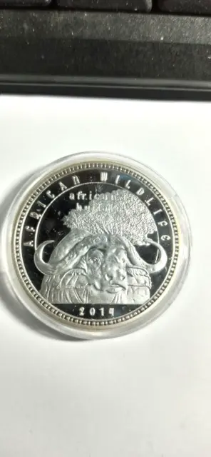 Zambia African Wildlife 2014 Silver Plate Coin 1000 Kwacha Unc