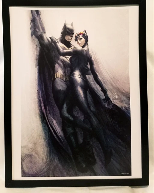 Batman & Catwoman by Stanley Artgerm Lau FRAMED 12x16 Art Print DC Comics Poster