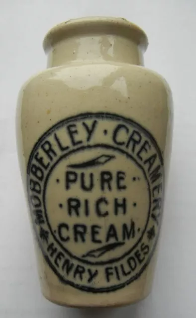 Henry Fildes Mobberley Cheshire cream pot / jar c1910 (J)