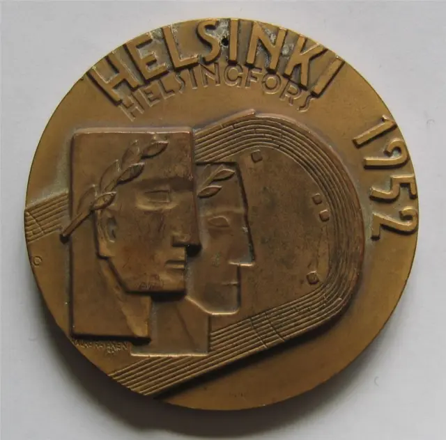 Official Olympic Participation Medal Helsinki 1952 - Guaranteed Genuine (Holed)