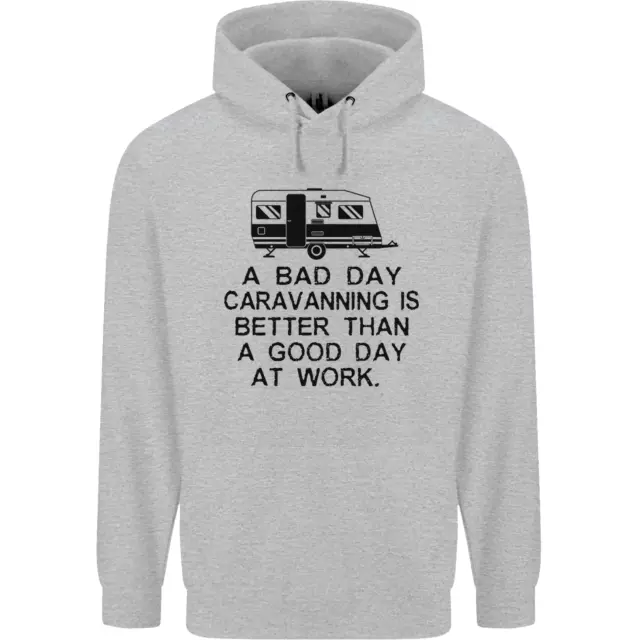A Bad Day Caravanning Caravan Funny Mens 80% Cotton Hoodie
