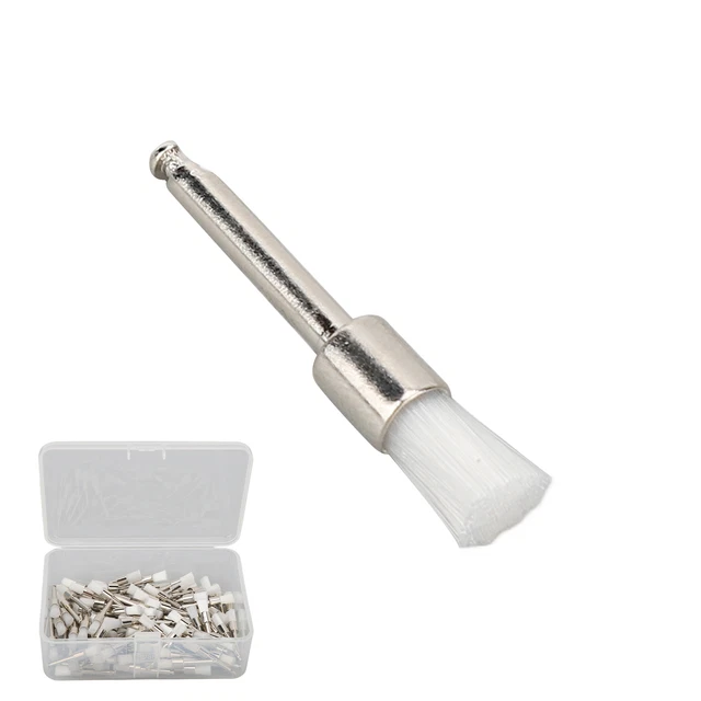 (Transparent)100 PièCes BâTon Dentaire Brosse De Polissage Des Dents En