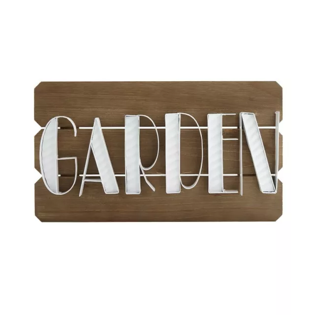 Better Homes and Gardens Wood and Steel Garden Sign