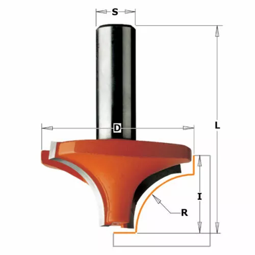 Cmt 727.095.11 Fresa Raggio Concavo Hm S=6 D=31.7 R=9.5