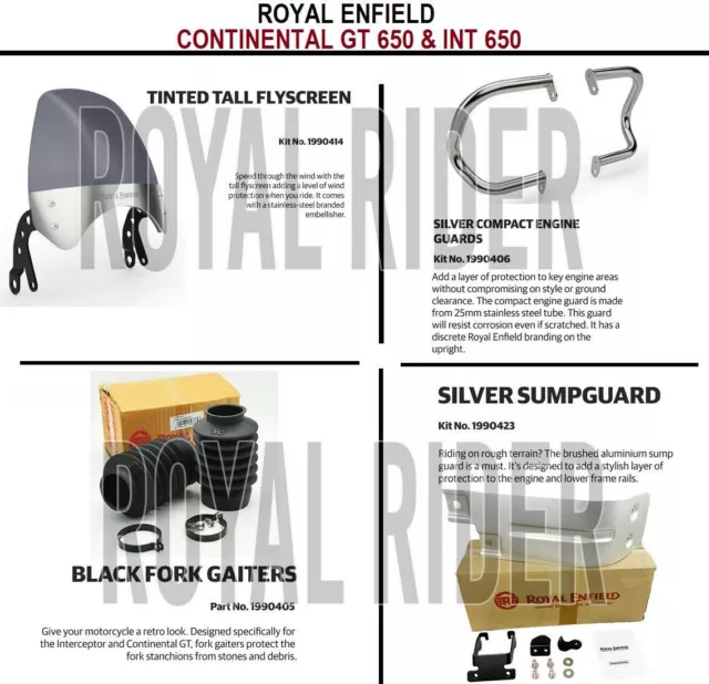 Accesorios Royal Enfield Continental Gt 650 & Int 650 Combo De 4 Piezas