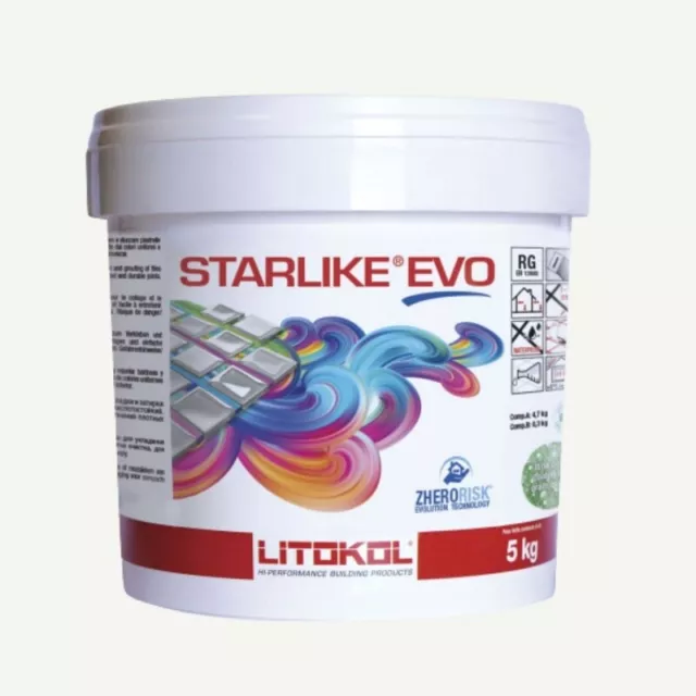 Litokol Starlike Evo 102 Bianco Ghiaccio Blanco Antiguo I Epoxi Pegamento Fuga