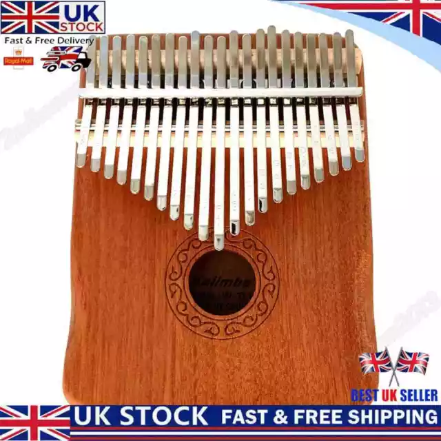 Wooden Kalimba 21 Key Finger Thumb Piano Mbira Acacia Musical Instrument Gift UK