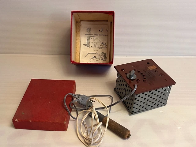 Pyrograveur ancien Lefranc Paris avec variateur et coffret - Collection