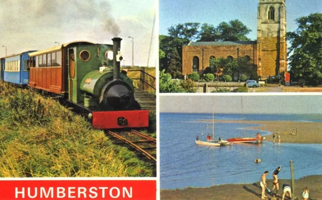 Humberston Lincolnshire Multiview Lincs Coast Lt Railway-Church-Fitties Beach