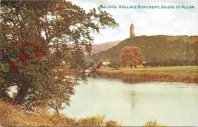 Picture Postcard>>Wallace Monument, Bridge of Allan [Photochrom]