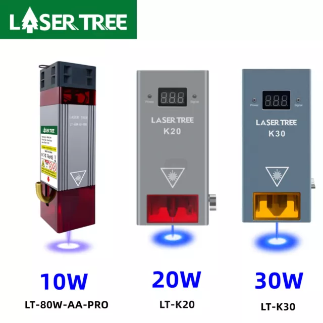 LASER TREE 10W 20W 30W Optical Power Laser Module for Cutting Engraving Tools