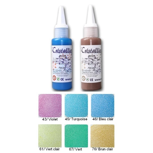 Cristallicpaint Peinture effet de Transparence, flacon de 50 ml coloris au choix