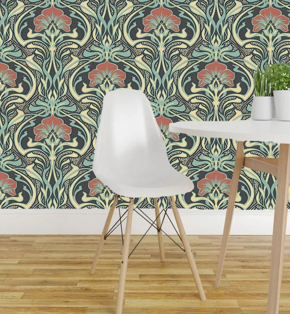 ART NOUVEAU PRINTED Peel and Stick, Decoration Wallpaper, Removable
