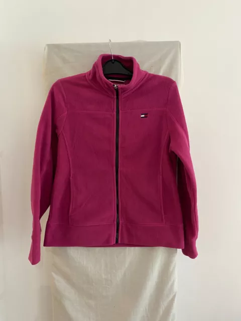 TOMMY HILFIGER SPORT Pink Full Zip Fleece Jacket Size S