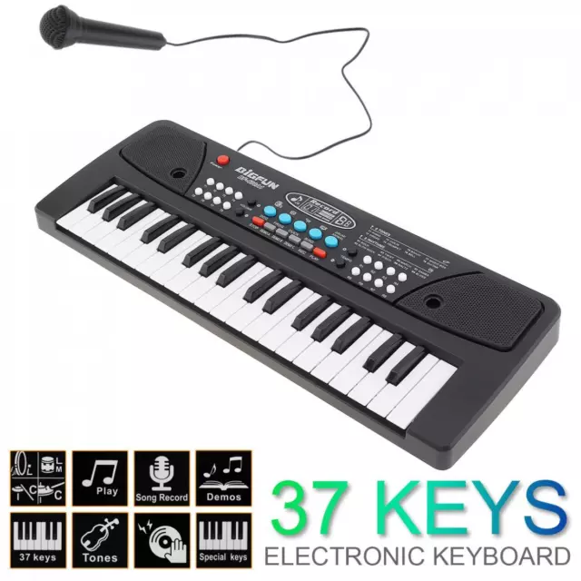 37 Keys Electronic Piano Keyboard Music Key Board with Mic Educational Toys Gift