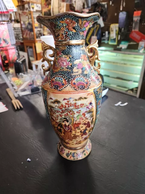 Royal Satsuma Hand Painted Vase