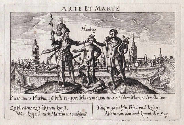Hamburg Gesamtansicht Kupferstich engraving Daniel Meisner 1630