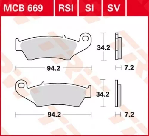 Bremsbelag für Honda CRF 450 R Red Moto Bj. 2020 TRW Lucas MCB669SI