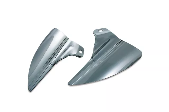 Kuryakyn Reflective Smoke Saddle Shields Heat Deflectors for Harley FLH/T 09-19