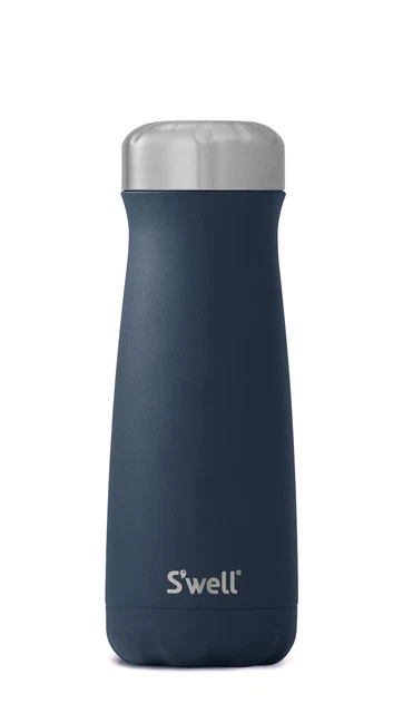 S'well Vacuum Insulated Stainless Steel Traveler Travel Mug, Azurite, 20 oz
