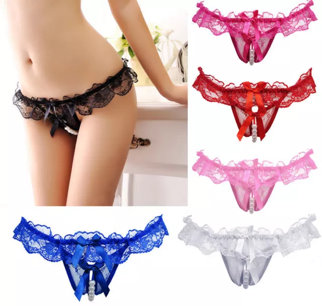 Womens Girls Sexy Lace Underwear Briefs Panties G-string Lingerie Thongs US FAST 2