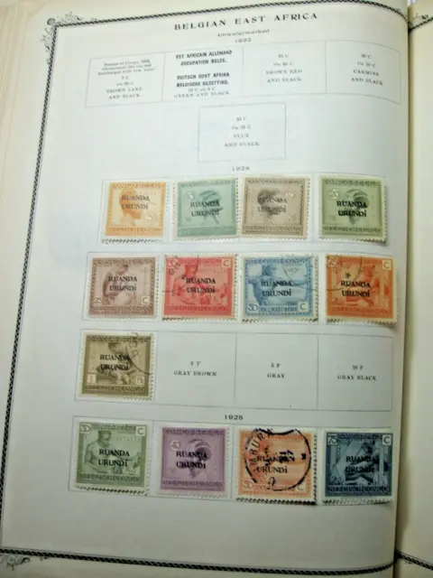 1920's Sheet(s) of 20 Belgian East Africa Stamps from 1929 Scott's Album
