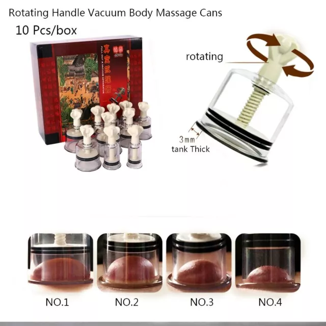 10pc/box Massage Suction cans Cupping Chinese Acupuncture Vacuum Cupping Cups 3