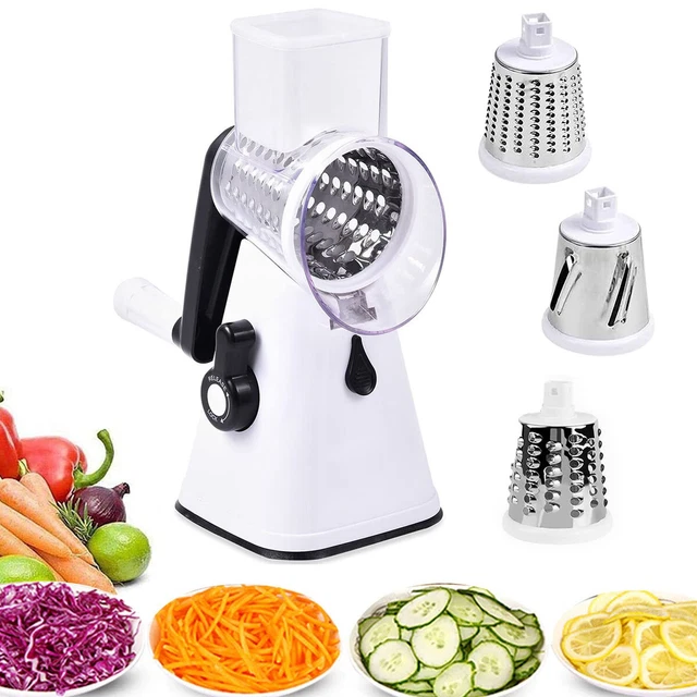 Rotating Fruit Cutter ROTARY FOOD SLICER Chopper Cheese Grater Fruit Vegetable Shredder ...