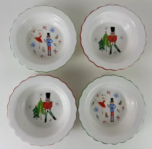 4 Robert Stanley Nutcracker Ballerina 5.75" Ceramic Cereal Bowl/Bakeware 2018