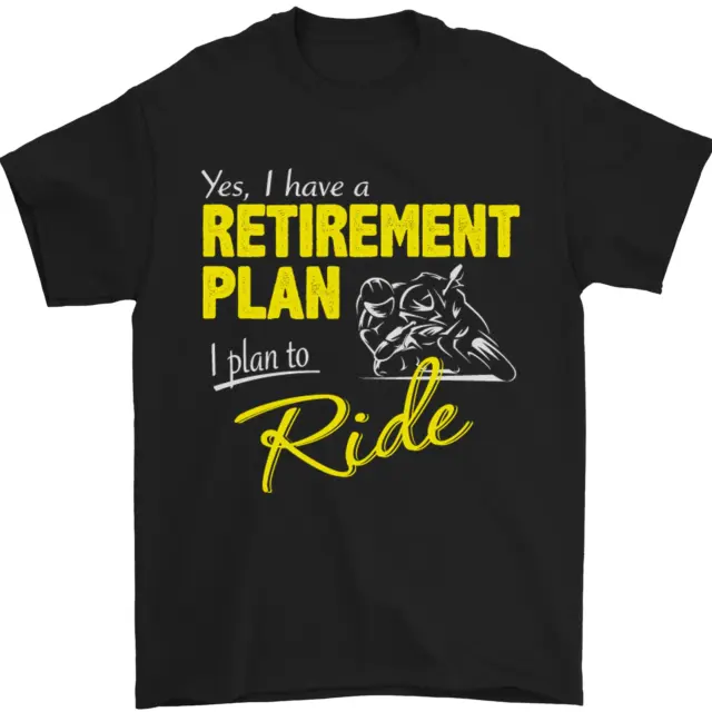 T-shirt da uomo Retirement Plan Biker moto moto 100% cotone